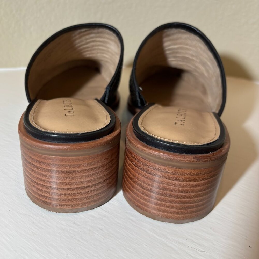 💜Talbots Woven Black Genuine Leather Slip-On Shoes Size 9.5 - Picture 5 of 9